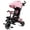 Pink, variant on AILEEKISS 8-in-1 Kids Tricycle with Parental Bar, Folding Ride Trike for Child 1-6 Years, Pink