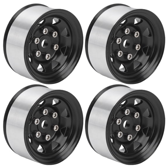 RC Beadlock Wheel Hub, High Strength Universal RC Wheel Hubs For Axial AX90069 Crawlers Black