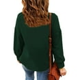 thumbnail image 5 of Women Cowl Neck Casual Tunic Sweatshirts Drawstring Long Sleeve Solid Color Comfy Lightweight Pullover Jumper Tops, 5 of 7