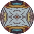 thumbnail image 1 of Ahgly Company Indoor Round Patterned Dark Gray Abstract Area Rugs, 8' Round, 1 of 6