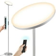 thumbnail image 5 of OUTON Torchiere Floor Lamp, Super Bright Modern Standing Lamp with Remote Control, 4 Color Temperature, Tall Lamp for Living room, Bedroom, Grey, 5 of 9