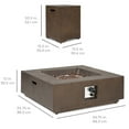thumbnail image 7 of Best Choice Products 35x35in 40,000 BTU Outdoor Square Propane Fire Pit Table w/ Tank Storage, Cover - Distressed Brown, 7 of 7