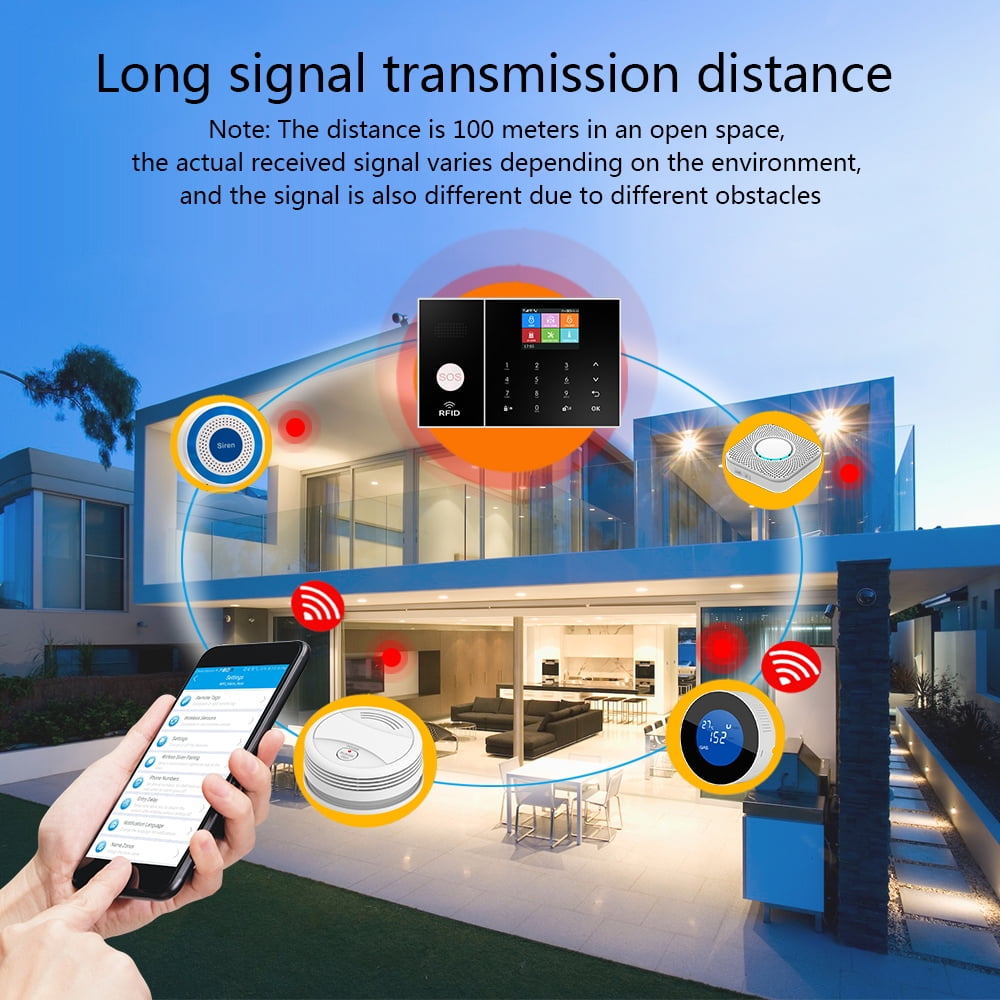 Security Alarm System for Home GSM Wifi Tuya Smart Life App Control Burglar Alarm Kit with Door Sensor ,Multifunctional Home Automation System
