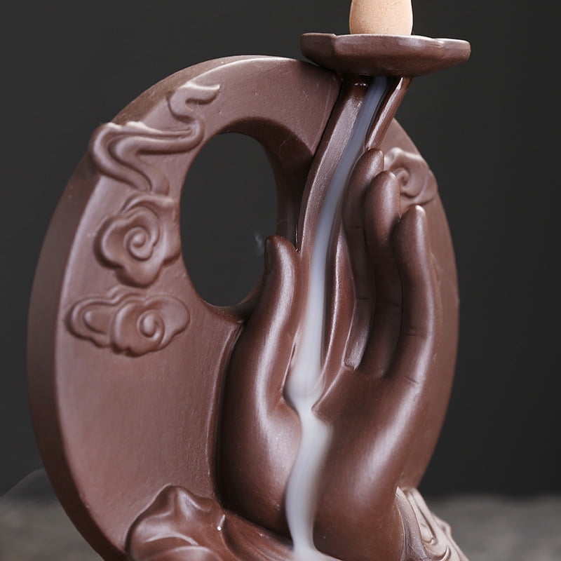 Retro Backflow Incense Burner Creative Incense Burner Backflow Censer Incense Burner Buddhism Incense Holders Home Decoration for Tea Ceremony Home Office Aromatherapy Ornament