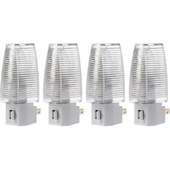 Plug in Night Light with Manual On/Off Switch for Hallway, Kid’s Bedroom, Stairways – Includes 4W Incandescent Bulb