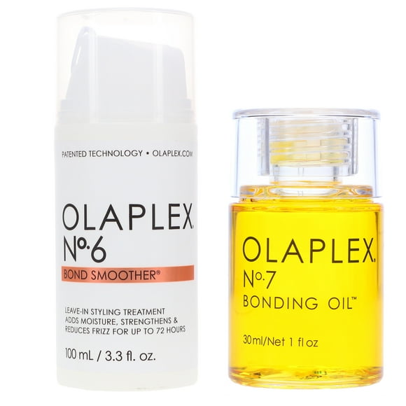 Olaplex No. 6 Bond Smoother Reparative Styling Creme 3.3 oz & No. 7 Bonding Oil 1 oz Combo Pack
