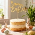 thumbnail image 6 of Xecvkr Easter Party Alphabet Egg Gold Scallion Cake Plugin Paper Flag Cardboard Bright Theme Plug In Support Lightweight Dessert Decoration 1pc Gold, 6 of 6
