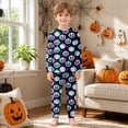 thumbnail image 4 of NOEGOEU Boys Girls Halloween Pajamas Kids Toddler Cute Graphic Long Sleeve Sleepwear Set 2-9Y (Blue,2-3 Years), 4 of 7
