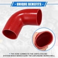 thumbnail image 3 of Unique Bargains 80mm 3.15" ID 90 Degree Elbow Coupler Silicone Hose Intercooler Tube Universal for Car Engine Red, 3 of 6