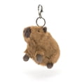 thumbnail image 2 of Jellycat Clyde Capybara Bag Charm, Brown Plush Capybara Keychain for Bags & Backpacks, 2 of 4