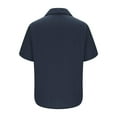thumbnail image 6 of Atogsazn Mens Casual Short Sleeve Shirts Summer Beach Shirt Button Down Textured Shirts Vacation Hawaiian Shirts 01-Navy S, 6 of 6