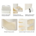 thumbnail image 3 of TFCFL Cream Color Storage Cart 3-Tier 4 Drawers Storage Cart Storage Rack with Wheels 14.17x14.17x31.1in, 3 of 15