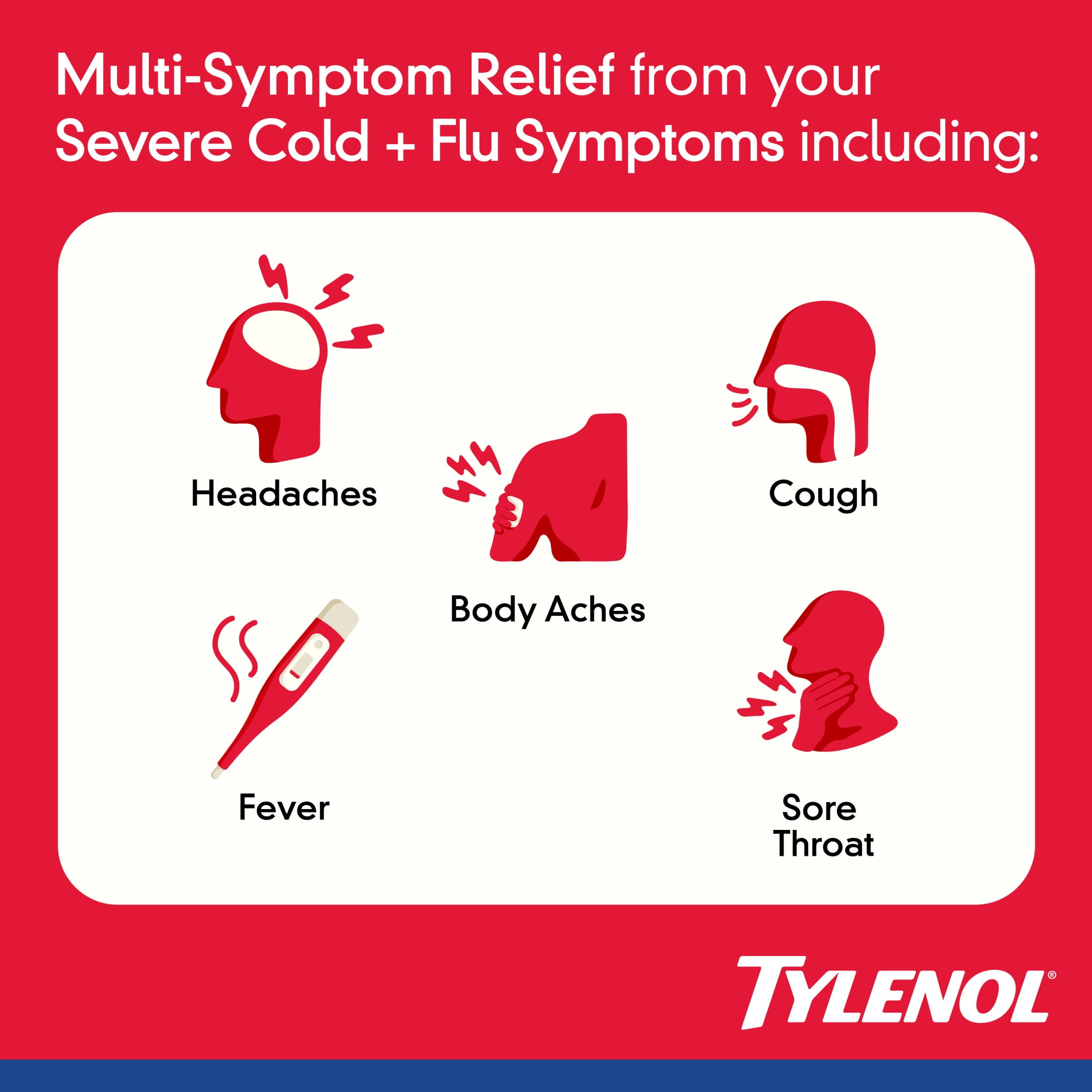 Tylenol Extra Strength Severe Cough + Sore Throat Caplets, 24 Count