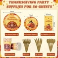 thumbnail image 3 of Thanksgiving Plates and Napkins Set, Disposable AFN1Fall Party Pumpkin Maple Leaves Turkey Dinnerware Plates Napkins Cups Forks Knives Spoon for Give Thanks Party Decorations, Serve 50, 3 of 3