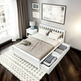 thumbnail image 6 of Plank+Beam Queen Bed Frame with Headboard and Storage Drawers, Wooden Adult Platform Bed, 6 of 9
