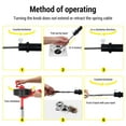 thumbnail image 3 of Drain Auger Manganese Steel Spring Pipe Unblocker Clog Remover Kitchen Bathroom Red, 3 of 7