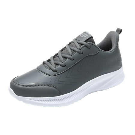 

Pimfylm Flat Shoes Men s Relaxed Fit: D Lux Walker Commuter Sneaker Dark Gray 12
