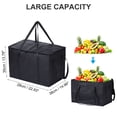 thumbnail image 2 of Unique Bargains 22.8'x13'x15' Insulated Reusable Grocery Bag Food Delivery Bags with Zipper Thermal Food Bag for Hot/Cold Food, 2 Pack, 2 of 7