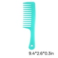 thumbnail image 2 of ACDANC Large Wide Tooth Comb Resin Anti-static Hole Handle Grip Hairbrush (Cyan), 2 of 7