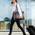 thumbnail image 5 of FORMRS Canvas Laptop Tote Bag for Women with 15.6" Computer Compartments Shoulder Handbag, Baseball Pattern, 5 of 7