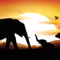 thumbnail image 3 of Party Central Pack of 6 Orange and Black African Safari Insta-Mural Wall Decors 6', 3 of 7
