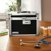 Vaultz Locking Personal Storage Box, Black, VZ01004