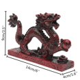 thumbnail image 1 of 6''Chinese Feng Shui Resin  RED  Dragon Figurine Statue Mold for Luck & Success, 1 of 7