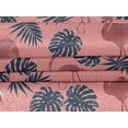 thumbnail image 4 of oneOone Velvet Dark Peach Orange Fabric Palm Leaves & Flamingo Dress Material Fabric Print Fabric By The Yard 58 Inch Wide-MCA, 4 of 5