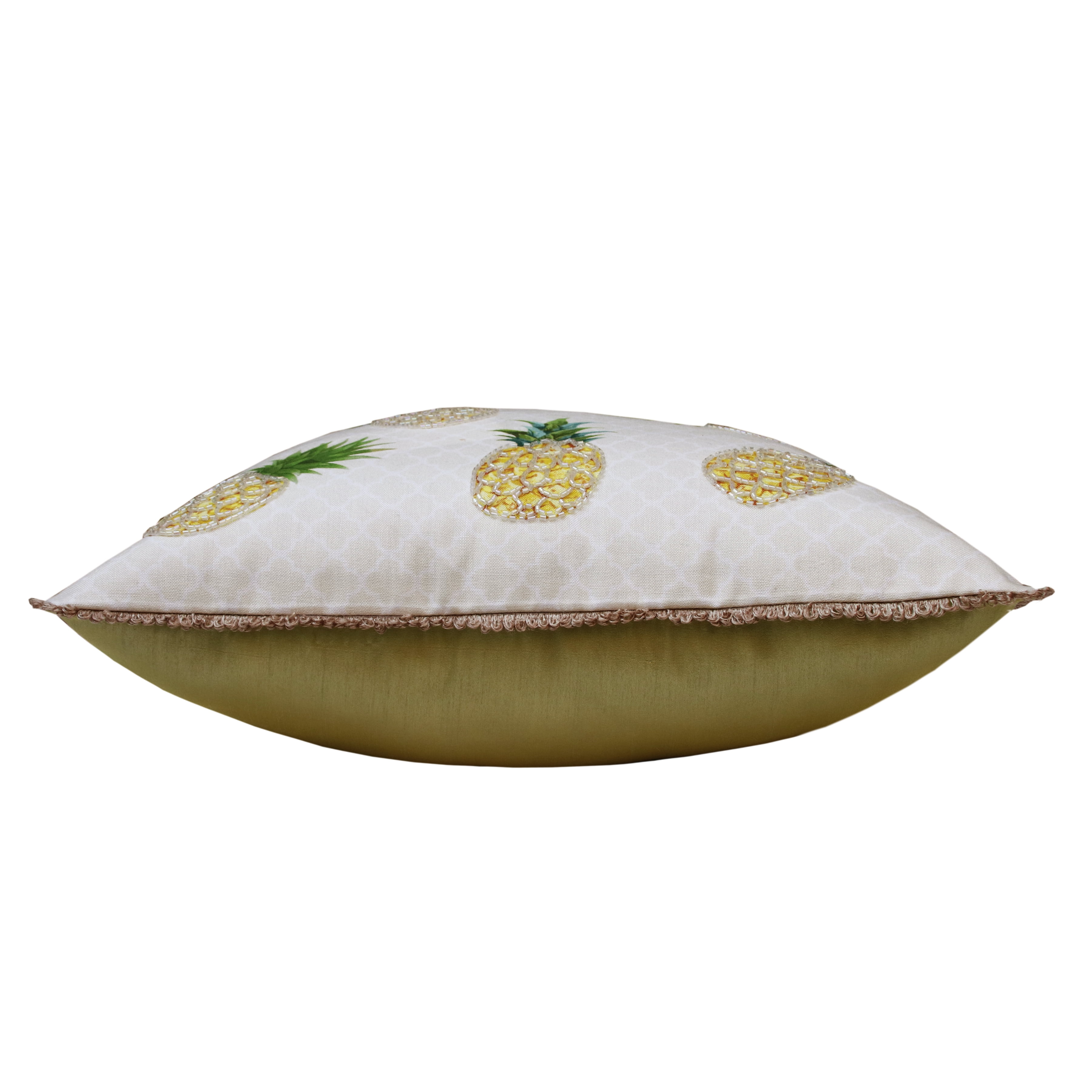 Harlow Hill Quest Yellow/Green Pineapple 20" x 20" Performance Adult Decorative Feather Filled Pillow