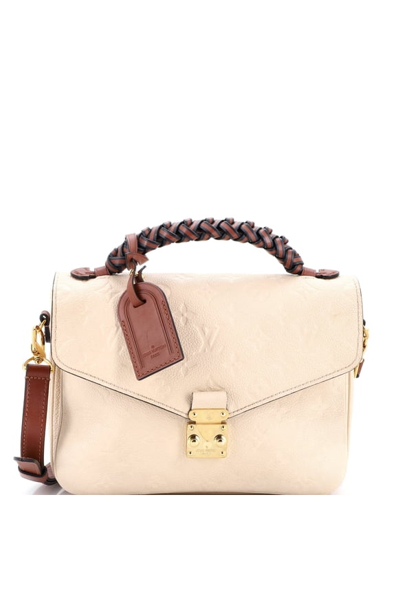 Pre-Owned Braided Handle Pochette Metis Monogram Empreinte Leather By Rebag