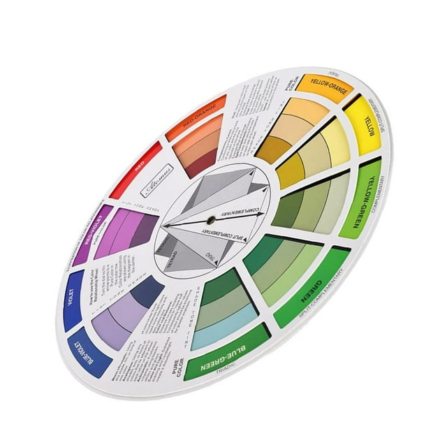 1 Uds., Rueda de color de pintura artesanal para salón profesional, manualidades de uñas y guía de de colores para artistas aficiona y profe Zulema Guía de mezcla de colores