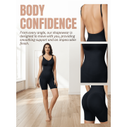 QSAWXQZ Women's Backless Shapewear V Neck Ajustable Strap Tummy Control S