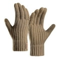 thumbnail image 2 of GILIGEGE Thermal Glove Womens Ladies Knitted Gloves Mittens Soft Warm Gloves for Women,Winter Cable Knit Gloves Touchscreen Thick Warm Anti-Slip Gloves for Women Full-Finger Gloves Khaki One Size, 2 of 3