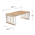 thumbnail image 3 of Southern Enterprises 3.25' White and Brown Outdoor Contemporary Wood Cocktail Table, 3 of 6