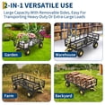 thumbnail image 3 of QinaQin Carrito de jardín tipo volteo con capacidad de 900 lb, estructura de acero de alta resistencia, laterales removibles y llantas neumáticas de 10 pulgadas, 3 of 8