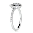 thumbnail image 2 of Bella Jewel 1.8 Ct Pear Excellent Cut Diamond Ring for Her - Gift for Her - 14K White Gold Plated Ring - Halo Diamond Ring for Her - Eternity Band Diamond Ring - Wedding Diamond Ring, 2 of 3