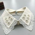 thumbnail image 3 of Billuyoard Caqui fácil de usar, cuello desmontable elegante y con estilo para mujeres, estilo con cuello falso de camisa fácil Tela de costura y artesanía, 3 of 6