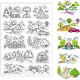 thumbnail image 1 of Dibujo lineal, sello transparente, árbol rural, pueblo de montaña, sello de silicona, sellos transparentes de bosque, sello de goma transparente, 1 of 9