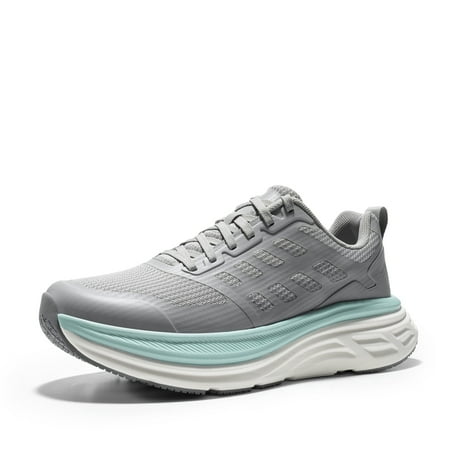 

Burudani Running Shoes for Women Walking Sneakers Shoes Cushion Non-Slip Breathable GREY Size 8