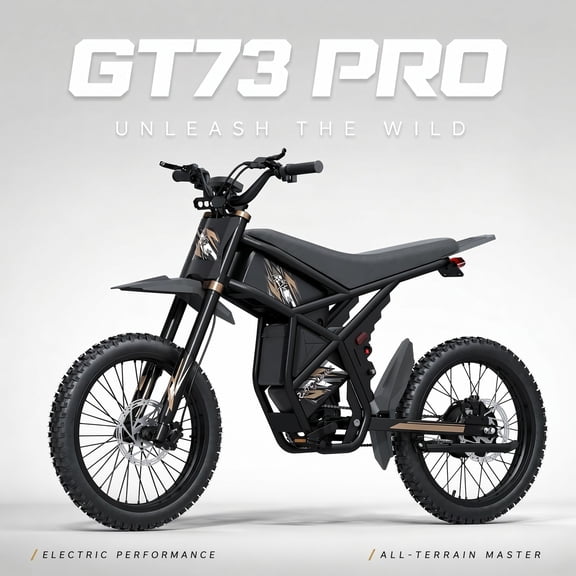 Gt73 GT73Pro Electric Dirt Bike for Adults, 3000W, 50MPH, 85+ Mile Range ...