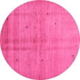 thumbnail image 1 of Ahgly Company Indoor Round Abstract Pink Contemporary Area Rugs, 5' Round, 1 of 4