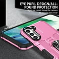thumbnail image 4 of Allytech for Samsung Galaxy S24 Ultra 5G Phone Case 6.8 inch, Ring Holder Kickstand Anti-Fingerprint Non-slip Anti-Drop Heavy Duty Defender Rugged Case Cover for Samsung S24 Ultra Phone, Pink, 4 of 10