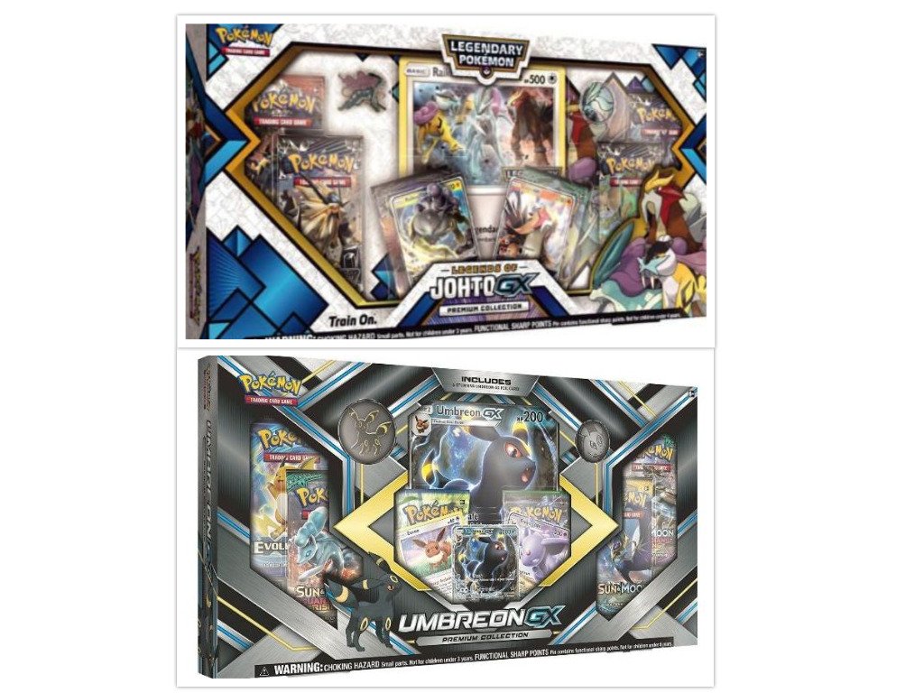Pokemon Umbreon Gx Premium Collection Box And Legends Of Johto Gx Premium Collection Box Trading Card Game Bundle 1 Of Each Walmartcom