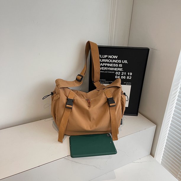 Hombro para Mujeres Cuerpo Cruzado Elegante Bolsillo Bolsillo Múltiple (café)