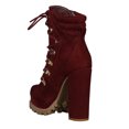 thumbnail image 3 of Women D-Ring Lace Up Lug Sole Chunky Platform Booties 18223, 3 of 6