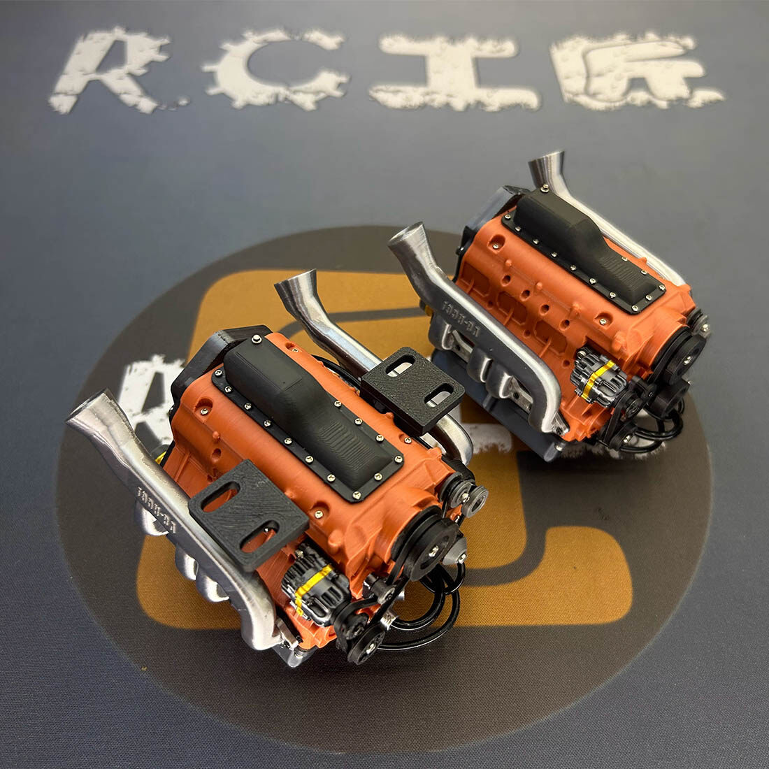 V8 1/10 Mini Internal Combustion Engine Model Static Display for RC Climbing Car Desktop Collector Gift