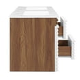 thumbnail image 4 of Modway Render 48" Wall-Mount Bathroom Vanity in White Walnut White, 4 of 10