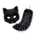 thumbnail image 2 of Máscara y cola de Therian Strade Fareast Limited juego de rol carnaval negro, 2 of 8
