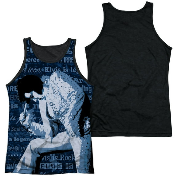 Elvis Presley Is Everything Sublimated Tank Top White/Black