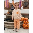 thumbnail image 4 of Lairauiy Baby Toddler Boy 2Pcs Fall Outfit Long Sleeve Sweatshirt + Pumpkin Embroidery Pants Set Warm Clothes, 4 of 9